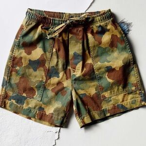 Imogene + Willie Canvas Lounge Shorts, Camo, Size XS